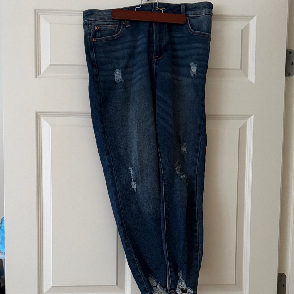 Celebrity Pink Dark Blue Distressed Skinny Jeans